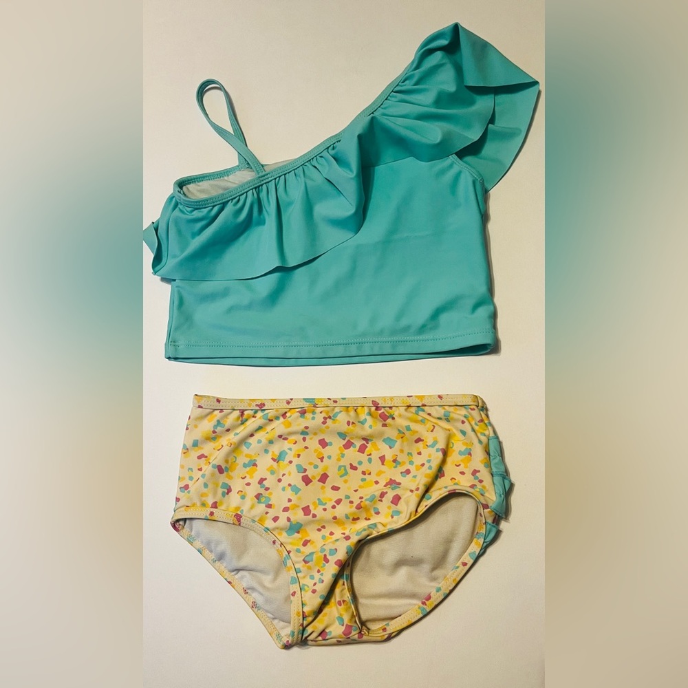 Ruffle butts size 7 2 piece swim